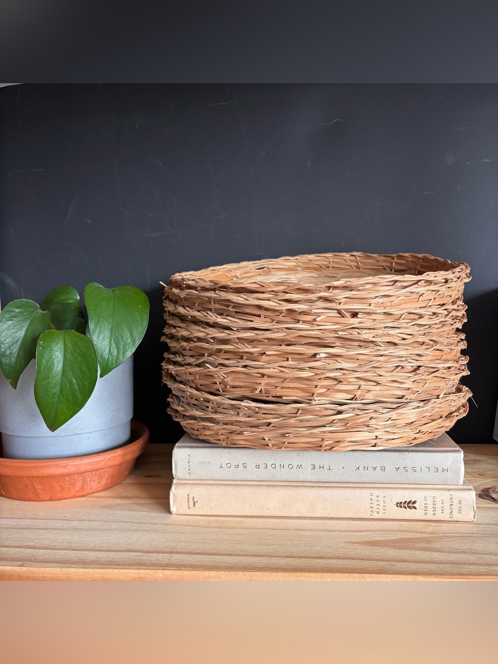 Natural Woven Baskets- Set of 12